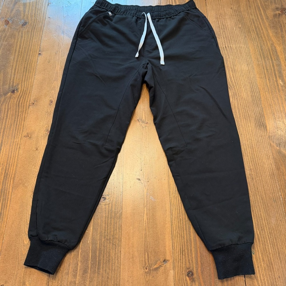 Figs Tansen Jogger Scrub Pants Black Size Medium Short M/S